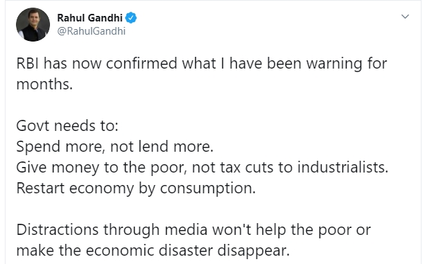 rahul gandhi tweets