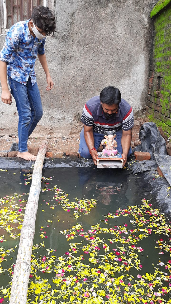 ગોધરામાં આજે સાદાઈથી ગણપતિ વિસર્જન કરાયું