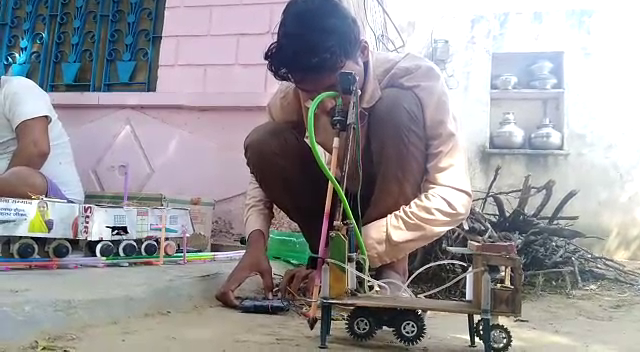 Innovation from waste products, Robot made by waste products