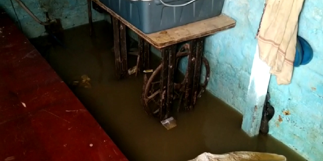 Flood water in homes