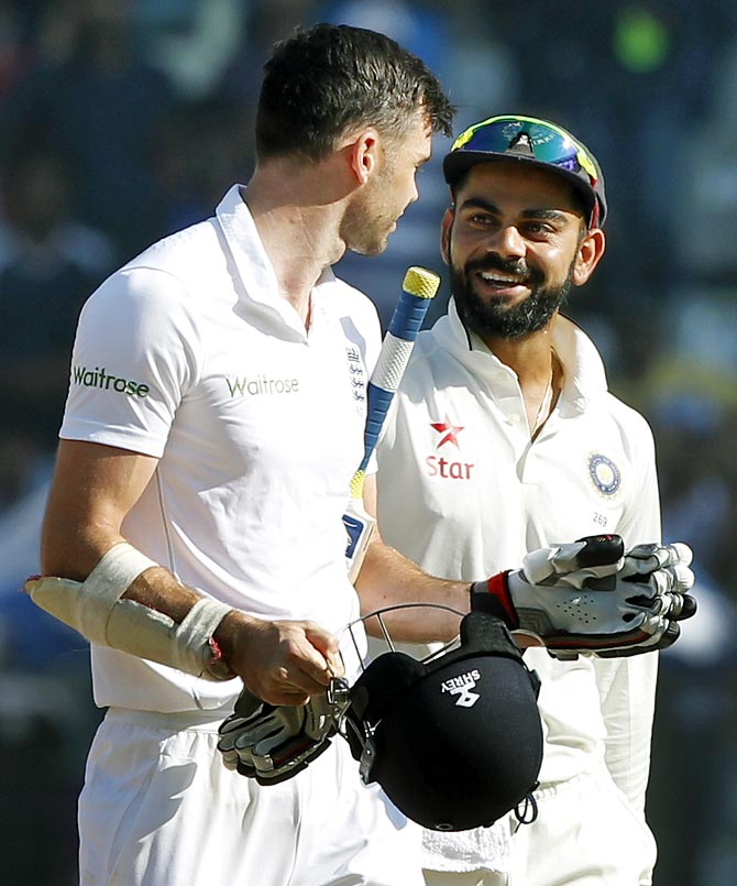 Virat Kohli, James Anderson, England Tour of India