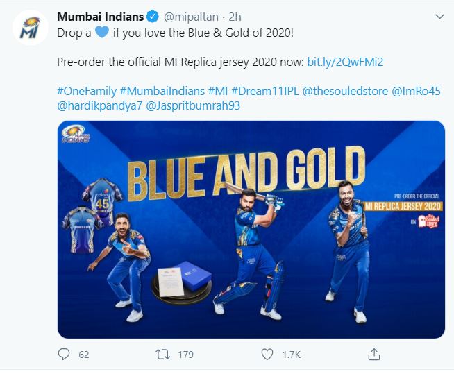 Mumbai Indians launch new jersey