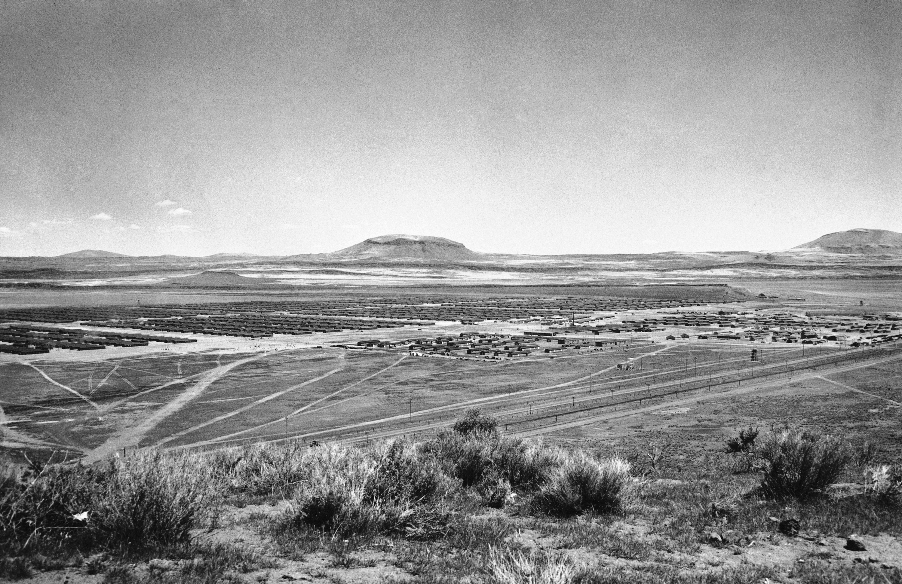 A general view of Tule Lake, California Japanese Internment Camp, is seen. (FILE)