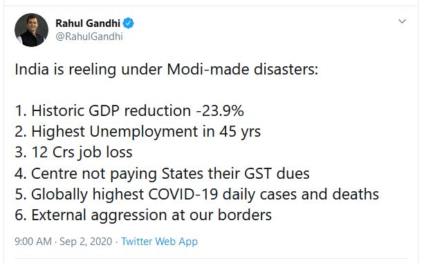 Rahul Gandhi Tweet