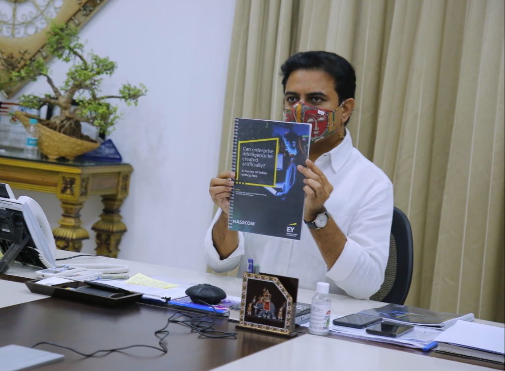 Telangana IT Minister KTR AT NASCOM CONCLAVE in Video Conference