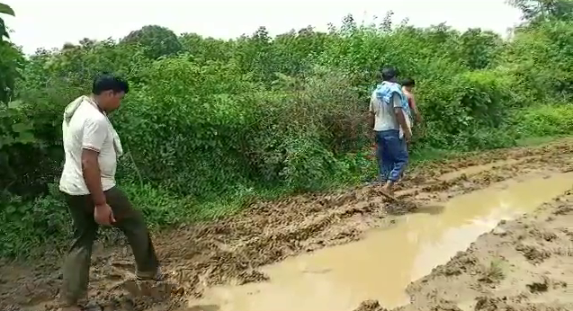 Villagers upset due to lack of road