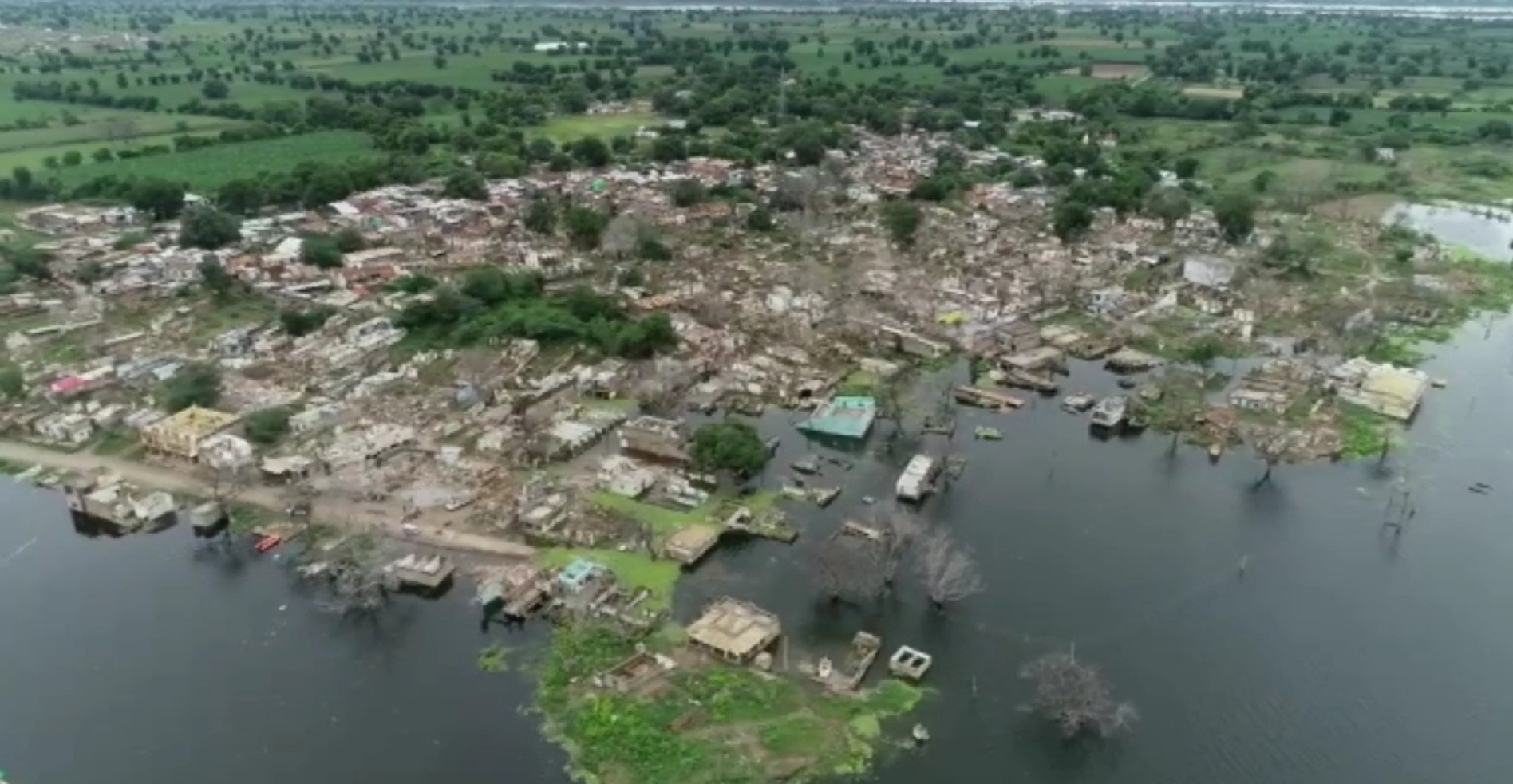 Destruction caused by floods in Dhar