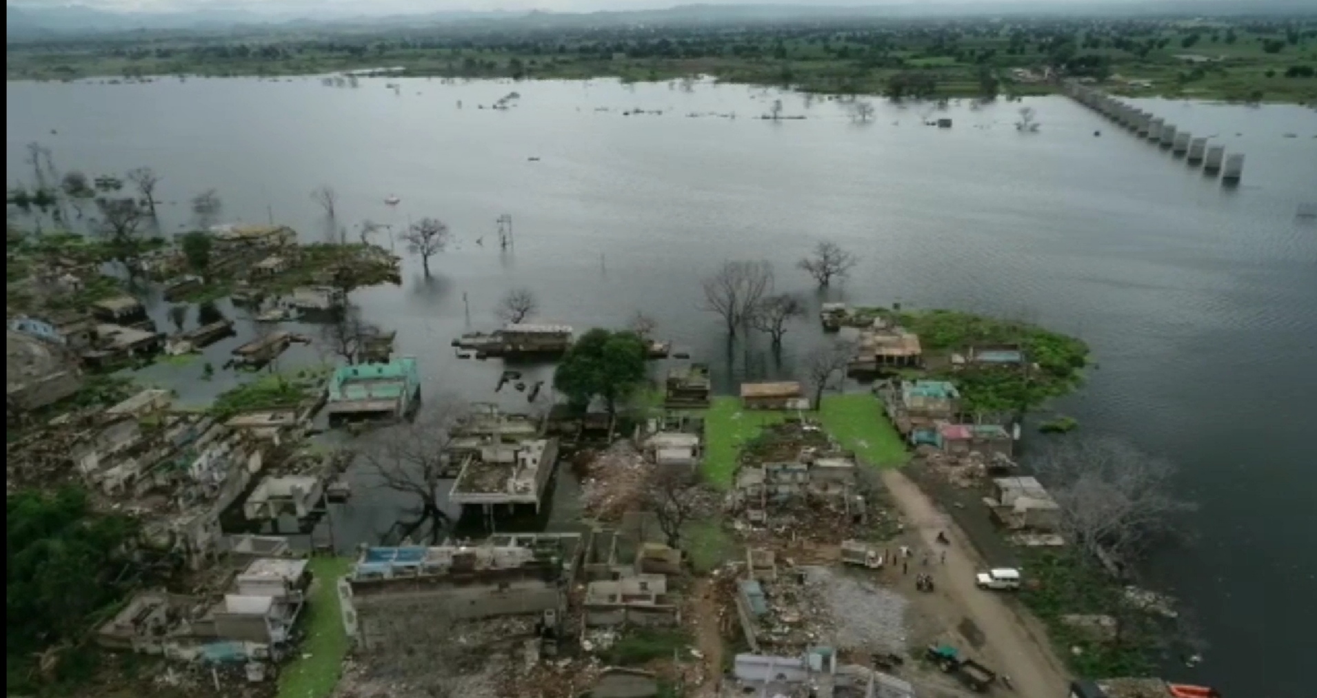 Destruction caused by floods in Dhar