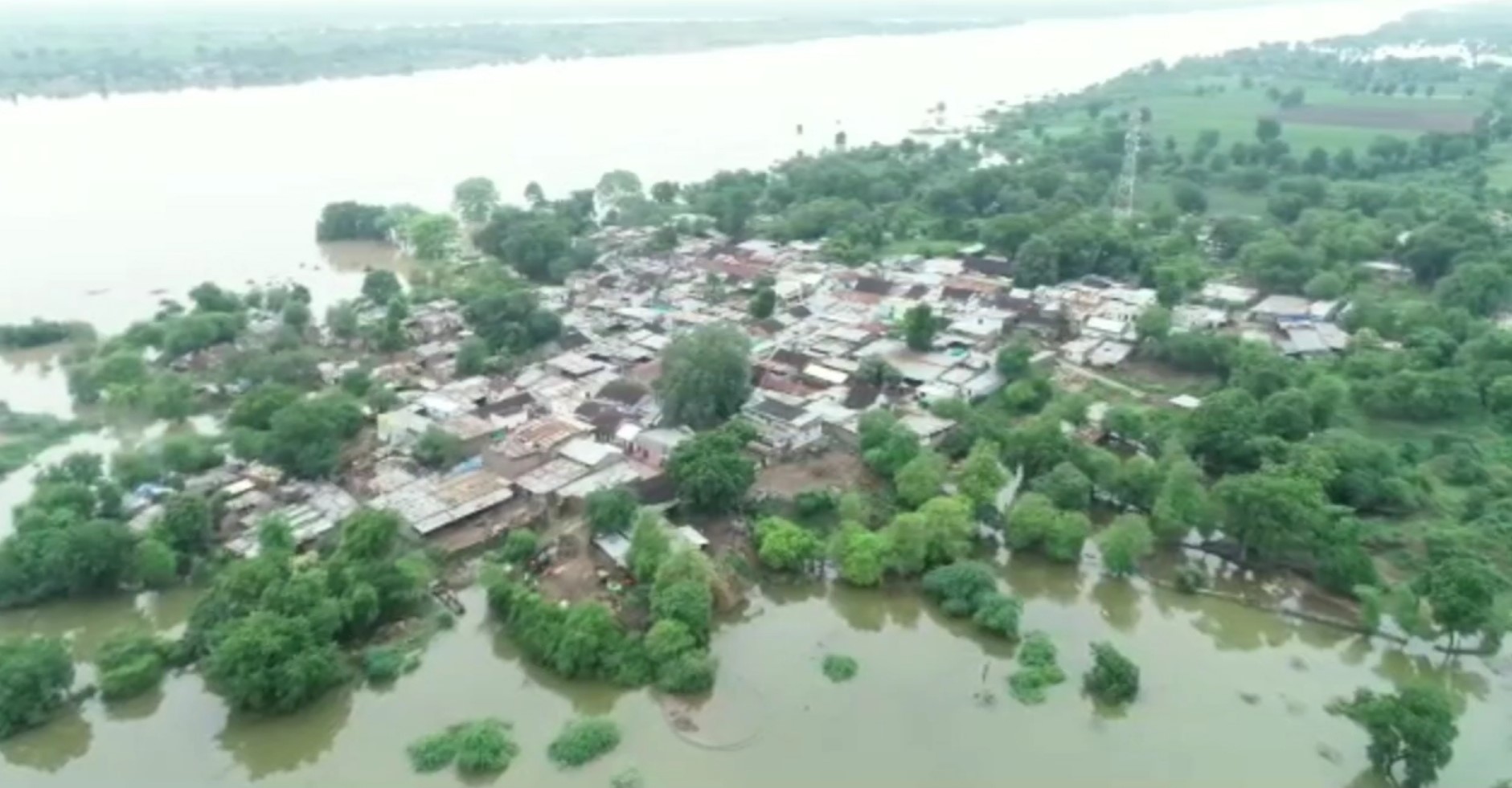 Destruction caused by floods in Dhar