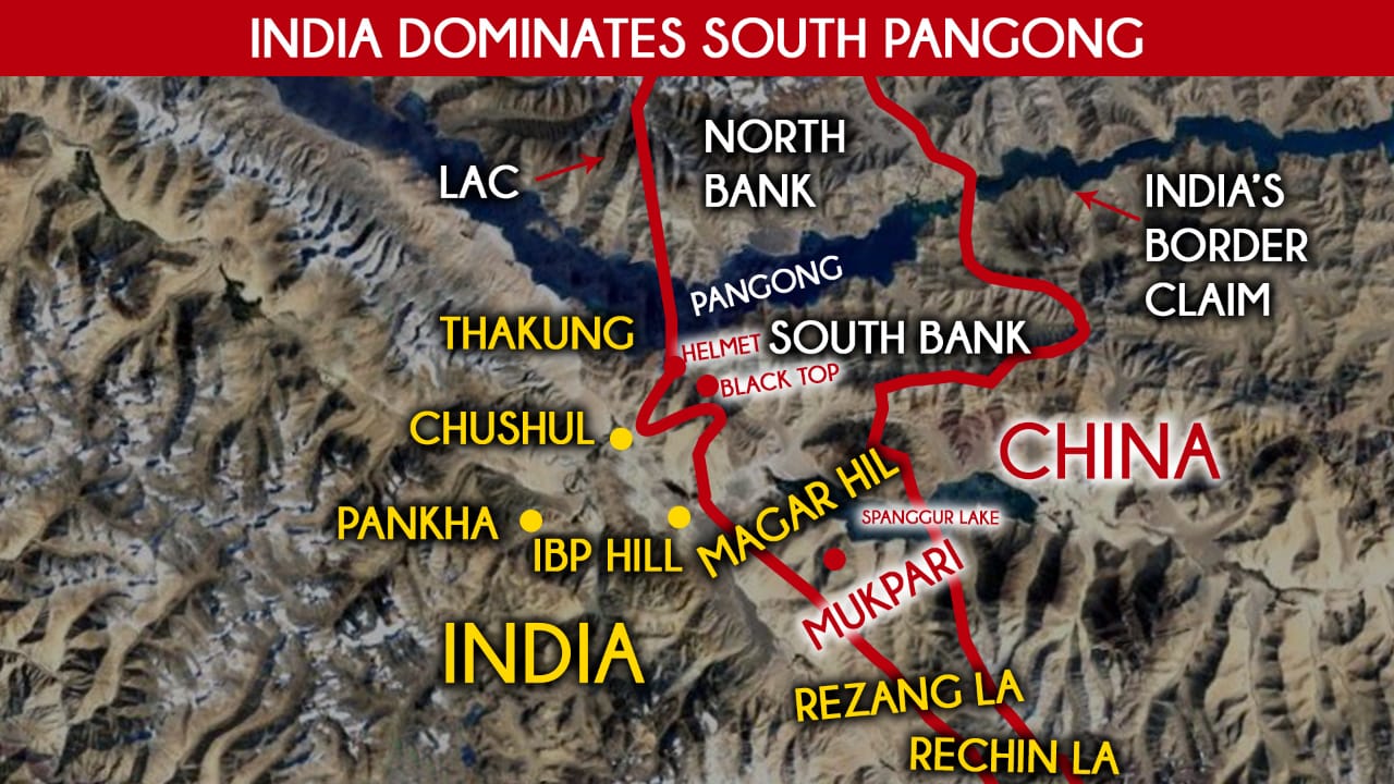 Graphical representation of Pangong lake area