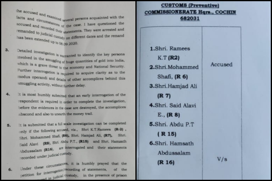 സ്വര്‍ണക്കടത്ത്‌ കേസ്‌  കസ്റ്റംസ്‌  കസ്റ്റംസ്‌ ചോദ്യം ചെയ്യാനൊരുങ്ങി  എറണാകുളം എ.സി.ജെ.എം കോടതി  എറണാകുളം  gold smuggling case