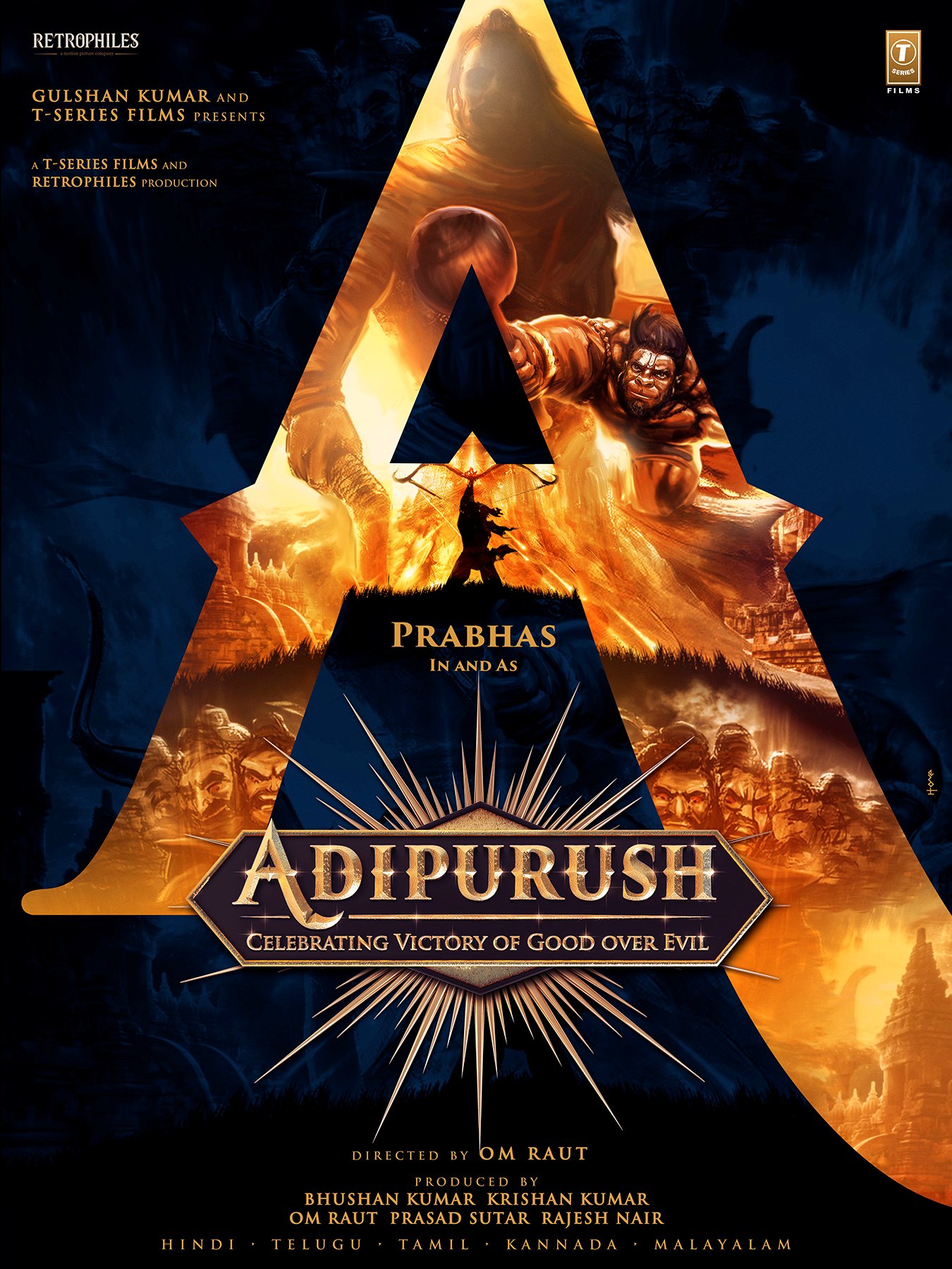 hero prabhas adipurush poster