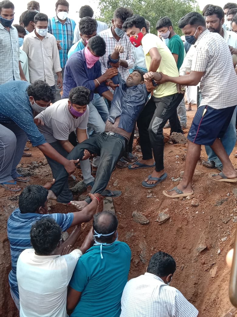 young man fell into a ditch and died at siddipet district