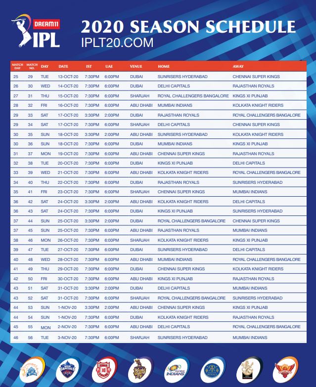 Breaking: IPL 2020 schedule announced