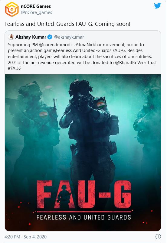 PUBGର ବିକଳ୍ପ, ମେଡ୍ ଇନ୍ ଇଣ୍ଡିଆ FAU-G