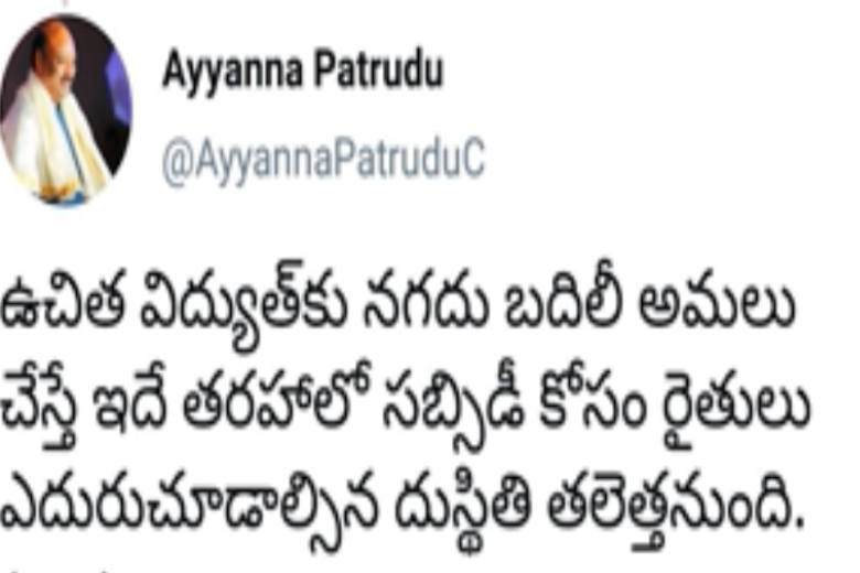 tdp polit bureau member ayyanna patrudu fires on ycp