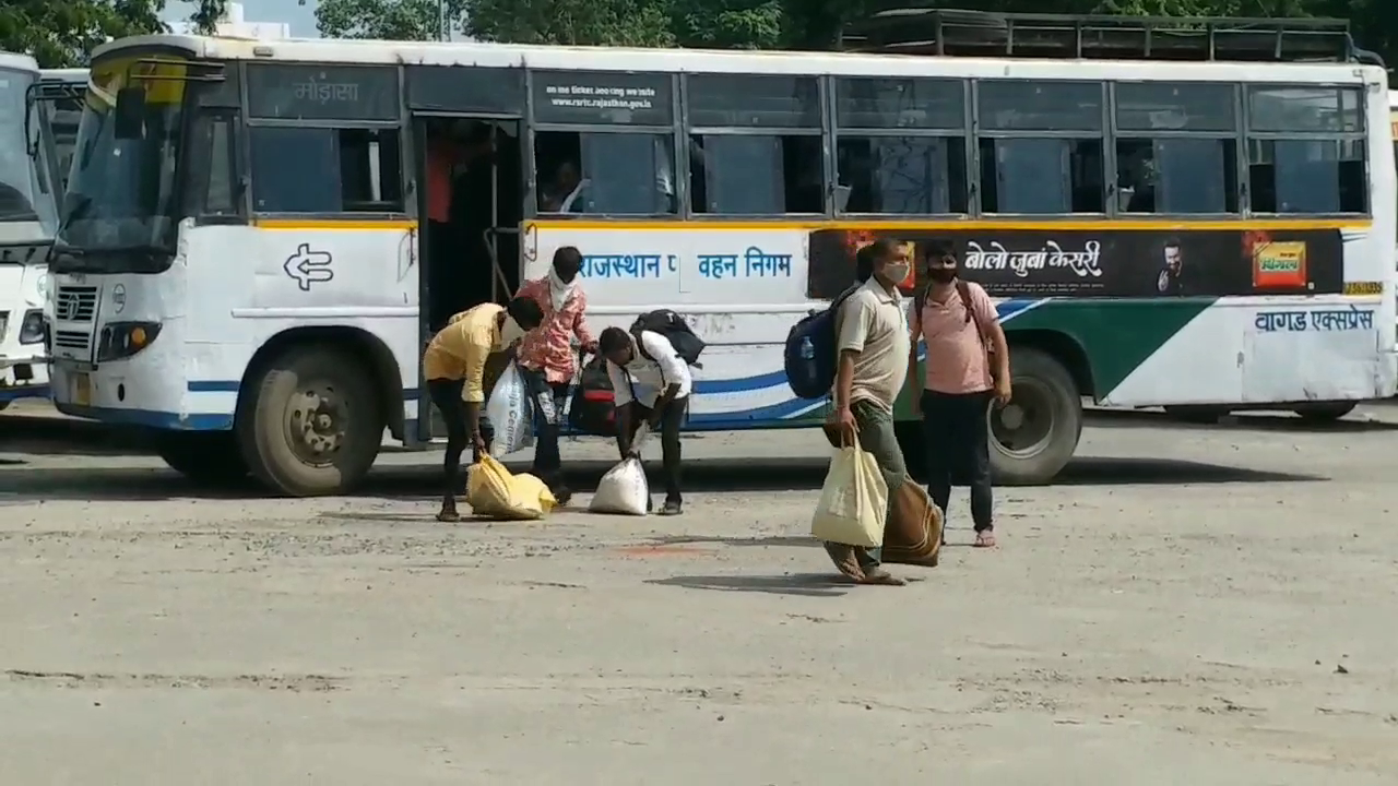 cororn impact on rajasthan roadways,  cororn virus impact on roadways buses in banswara