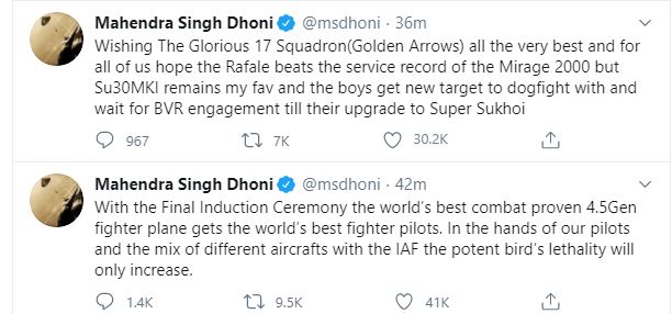 Hope Rafale beats service record of Mirage 2000: Dhoni