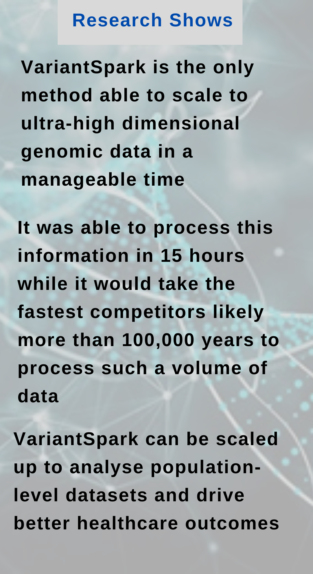 Trillion data points to indentify disease causing genes,Variant spark