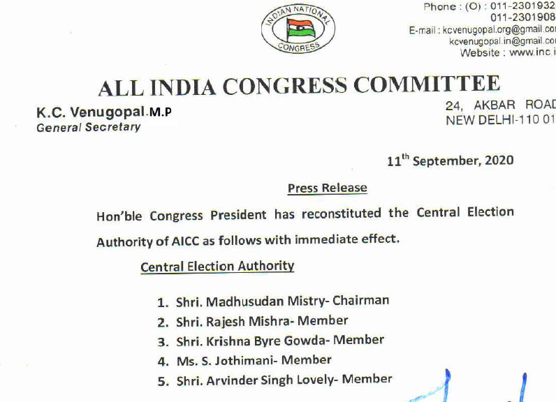 Congress re-constitutes