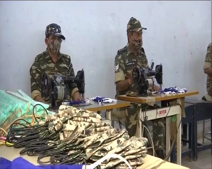 Personnel of CRPF in Jammu are making face masks & protective gear for themselves & the public