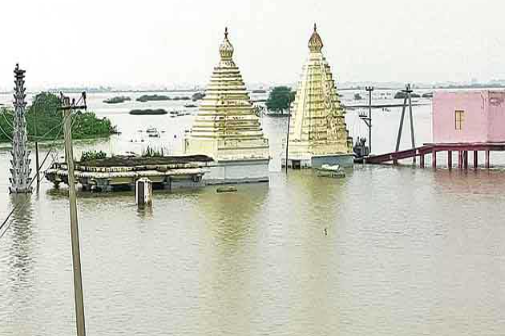 full water level at medigadda reservoir due to rains