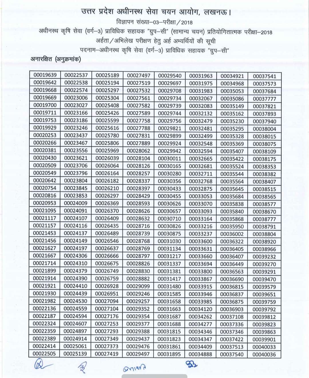 प्राविधिक सहायक परीक्षा का परिणाम घोषित