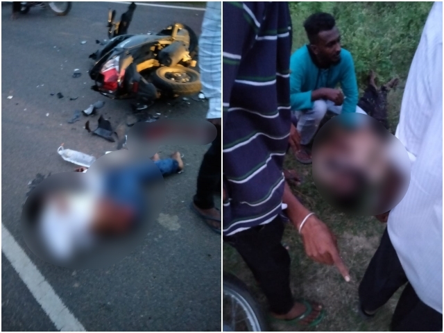 accident between 2 bikes; 2 died