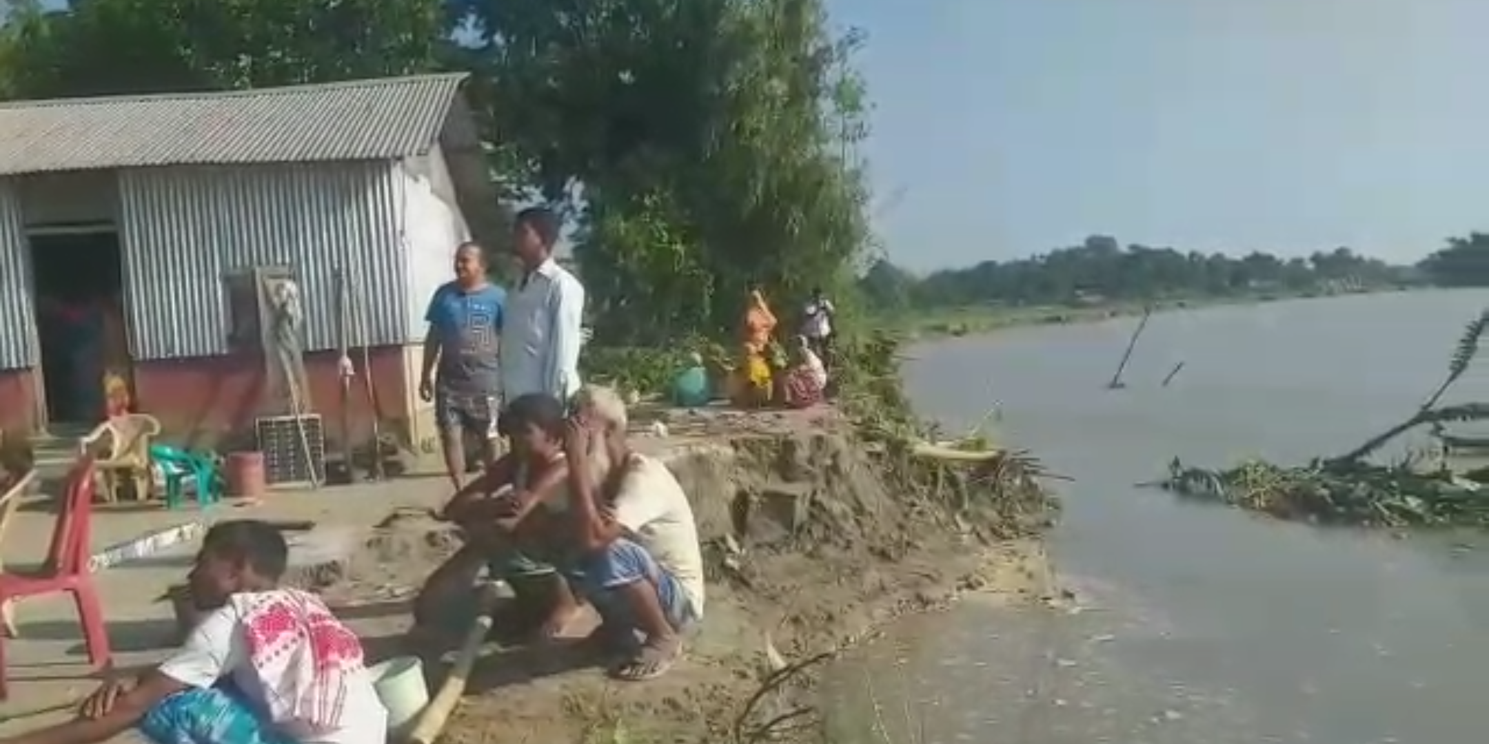 Erosion at Abhayapuri by Manas river