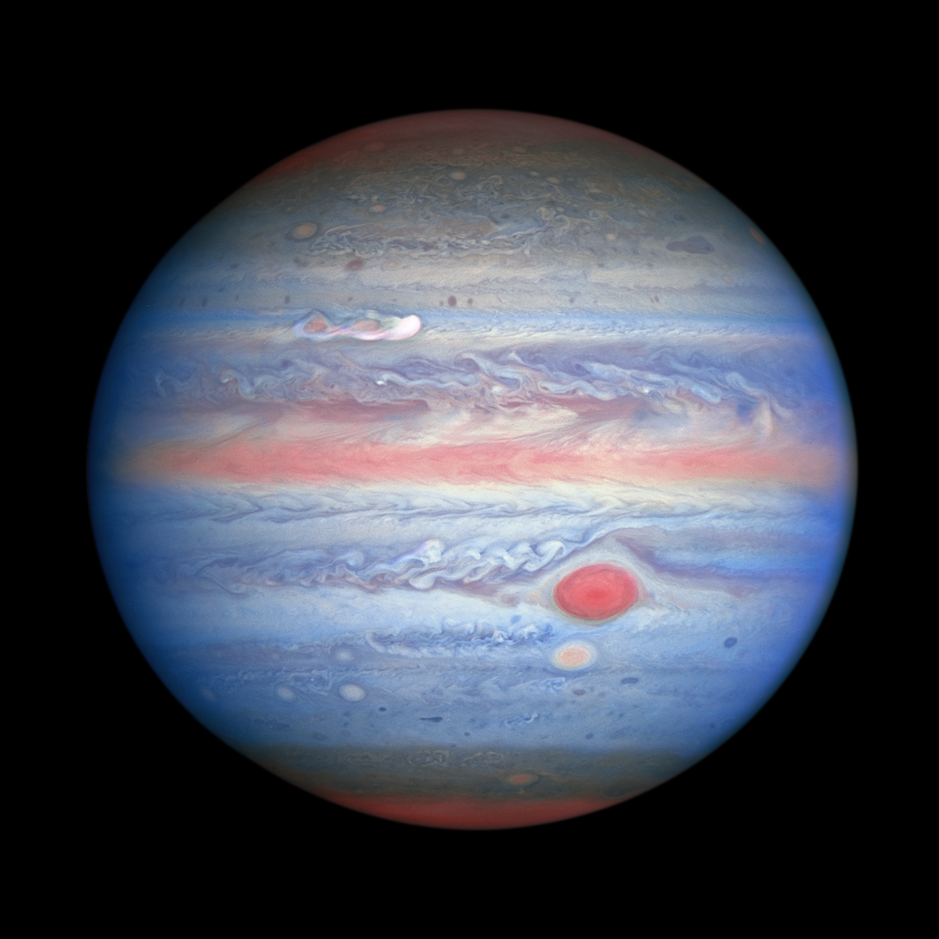 Great Red Spot , Hubble Captures Jupiter's storms