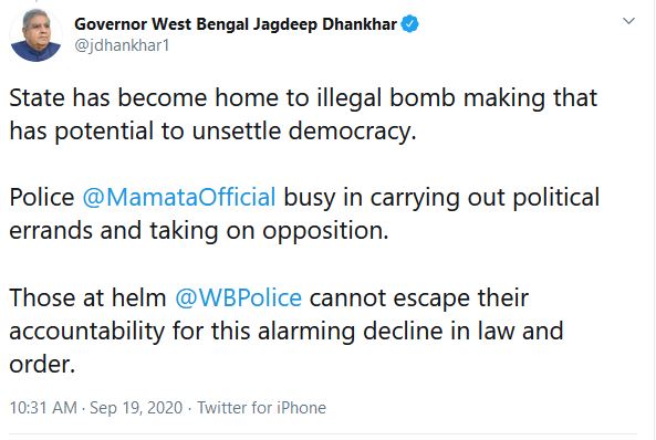 Bengal has become home to illegal bomb-making: Dhankhar on NIA arrests