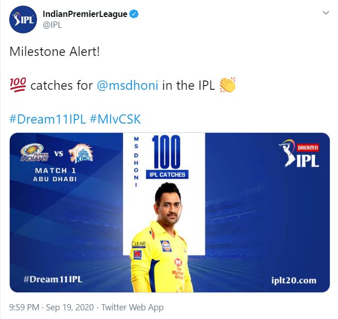 MS Dhoni, MI vs CSK, IPL 2020