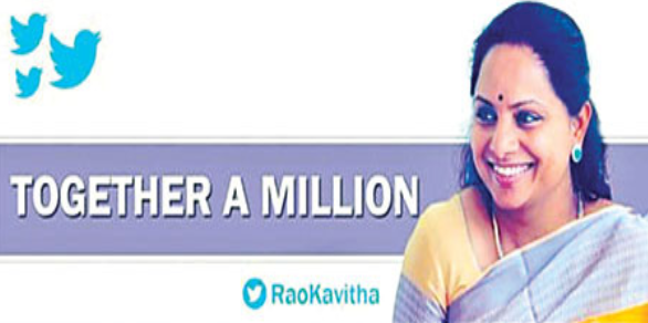 former mp kalvakuntla kavitha reached million followers in twitter