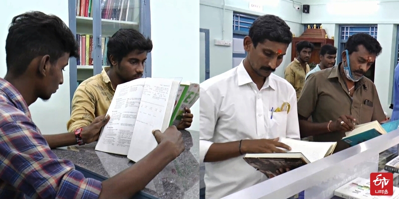 The library inside a tea stall in theni allinagaram