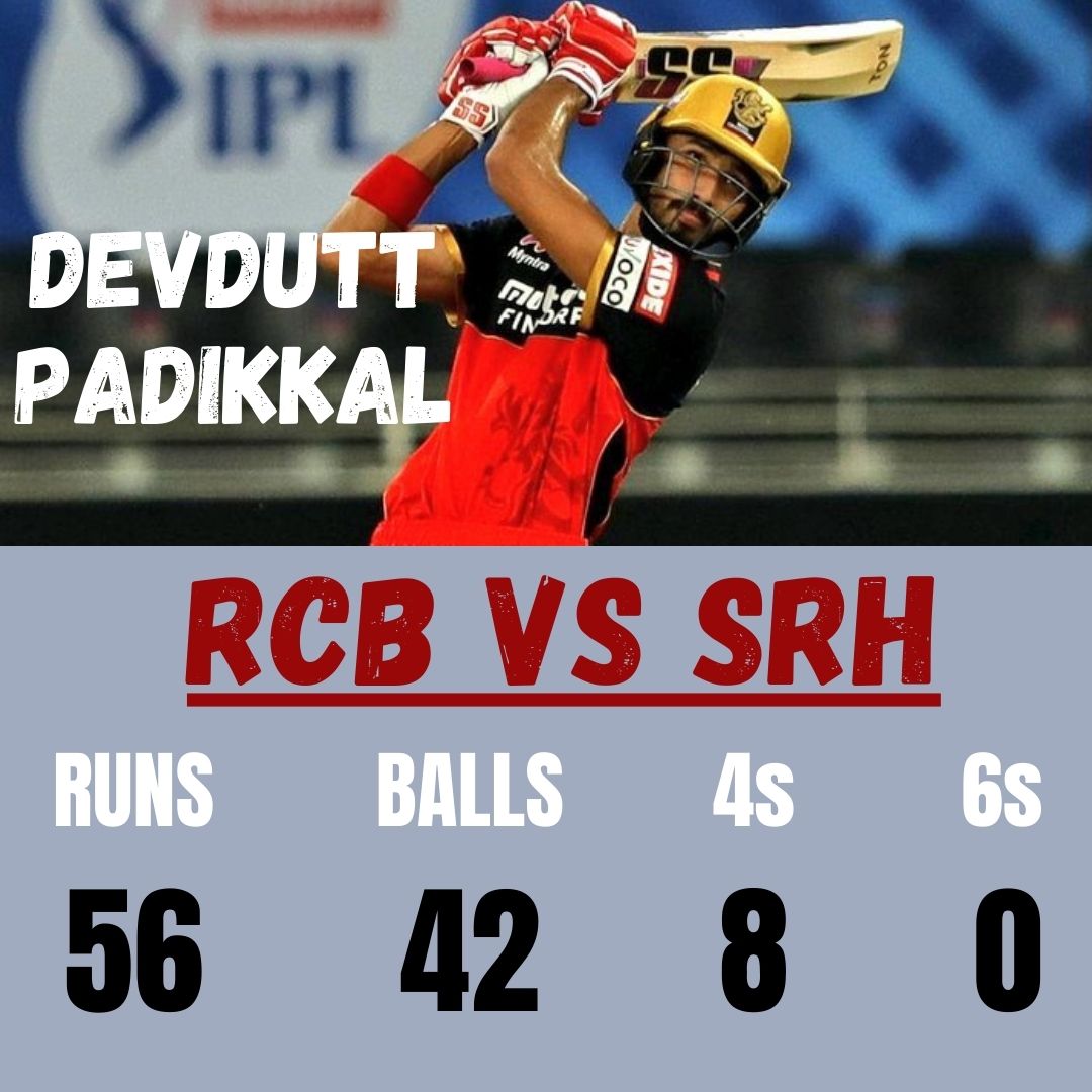 Devdutt Padikkal, IPL 2020, RCB vs SRH