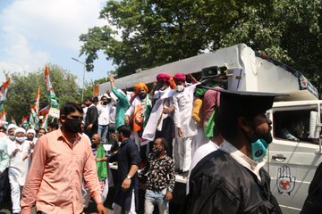 Youth Congress march towards Parliament against farm bills, members detained by Delhi Police