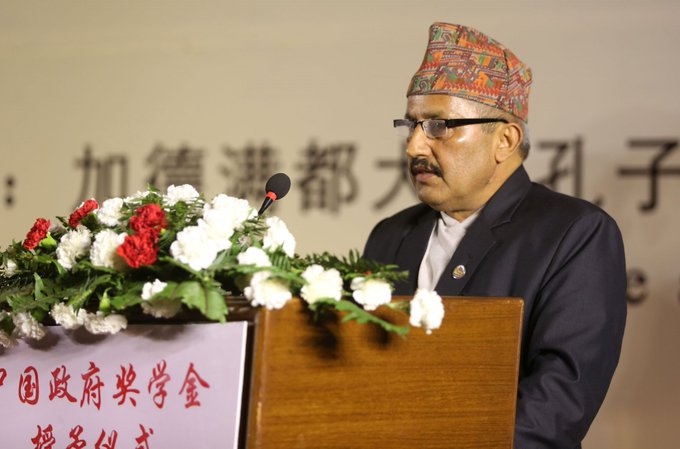 Nepal's Education Minister Giriraj Mani Pokharel