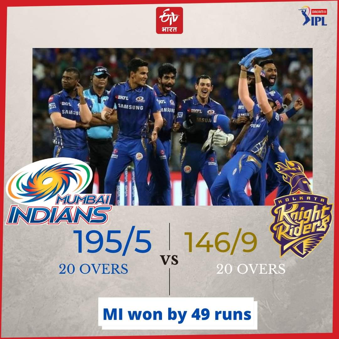 Mumbai Indians vs Kolkata Knight Riders