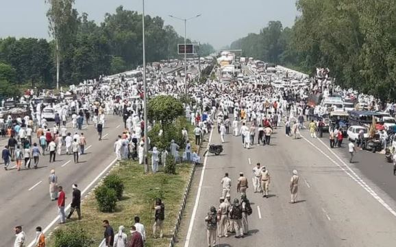 protest against agricultural bills