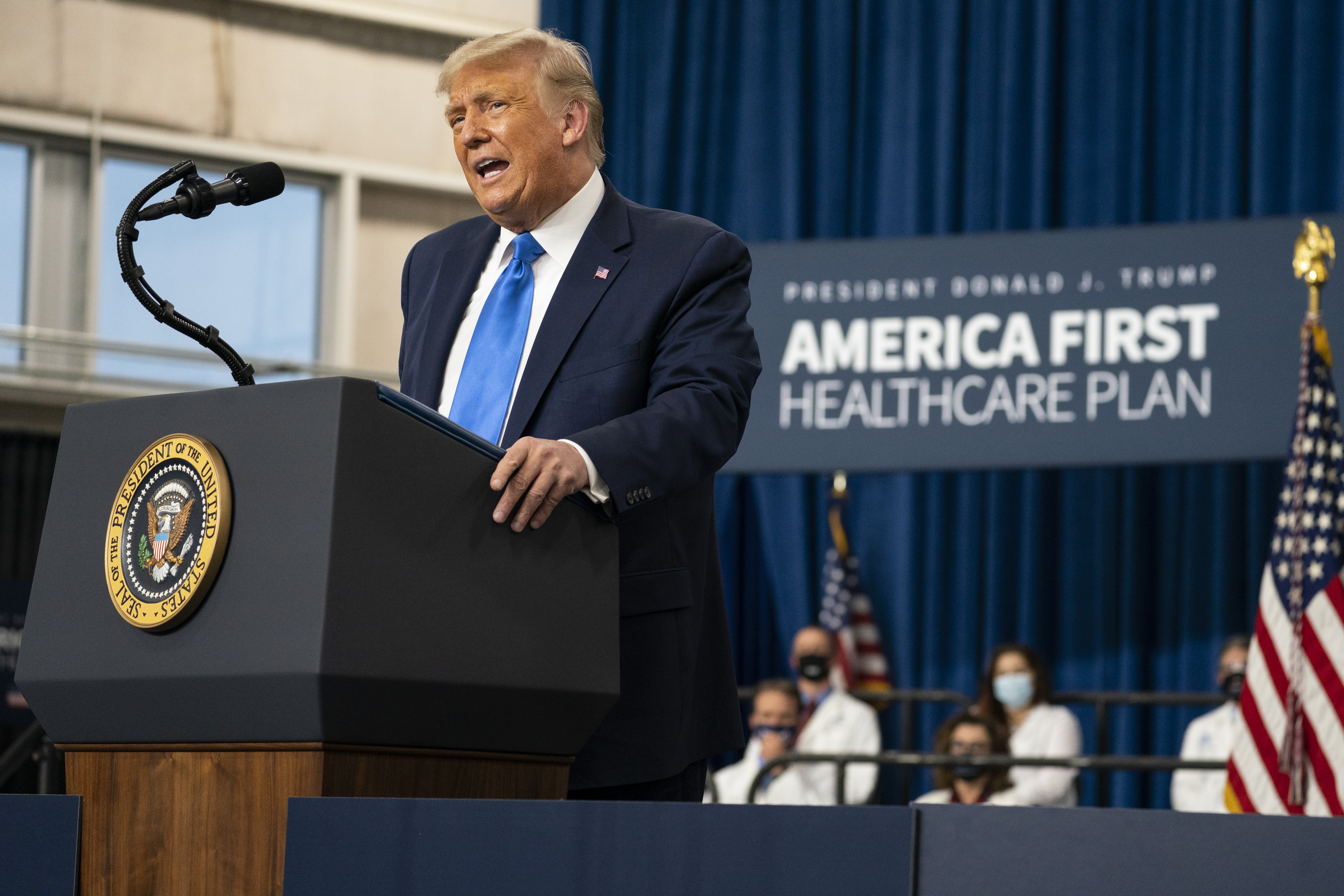 Trump promotes health care vision