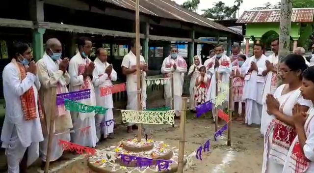 ক'ৰণাসৃষ্ট পৰিৱেশৰ বাবে নাৰায়ণপুৰত অনুষ্টুপীয়াকৈ আয়োজন