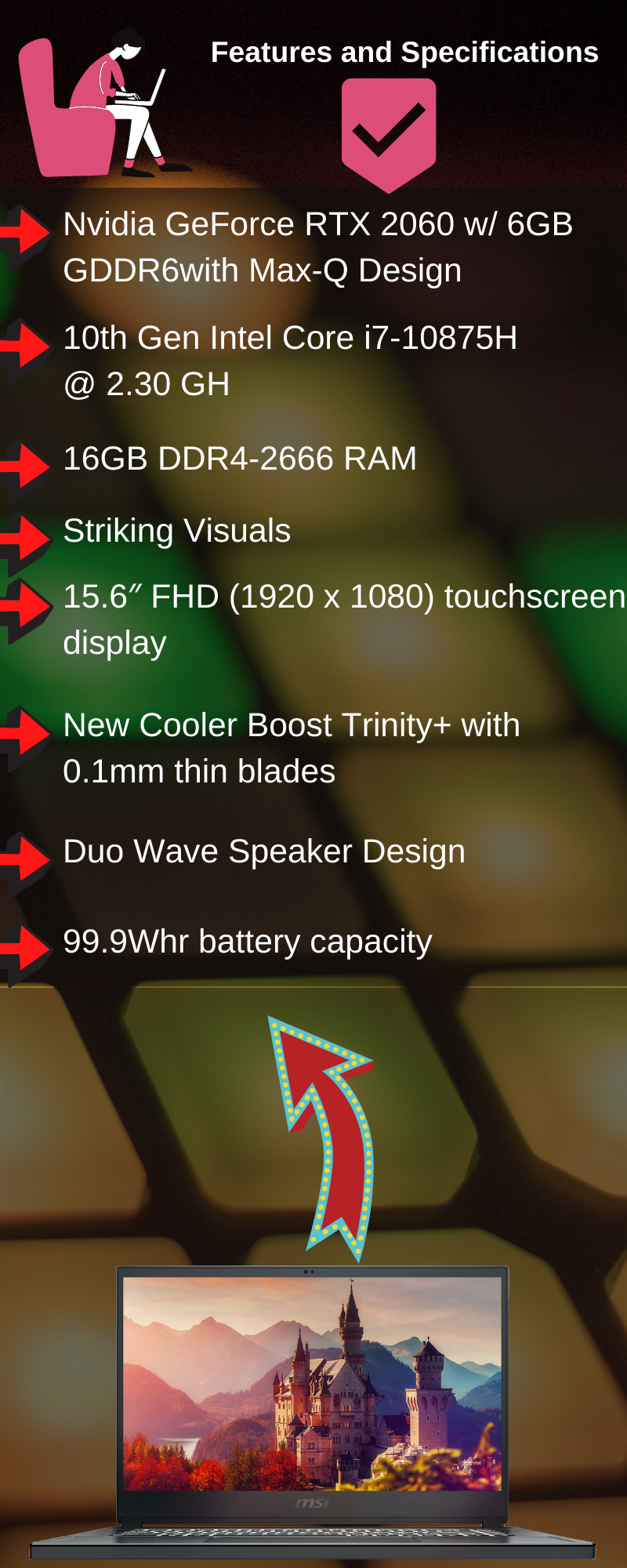 msi creator 15 specifications,msi creator 15 features