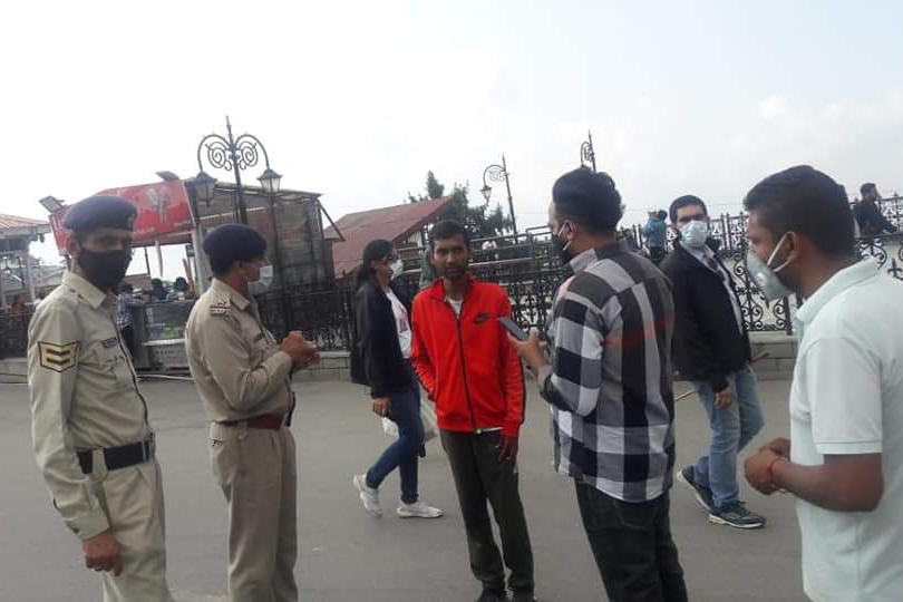 Shimla police challan 1539 people for not wearing masks