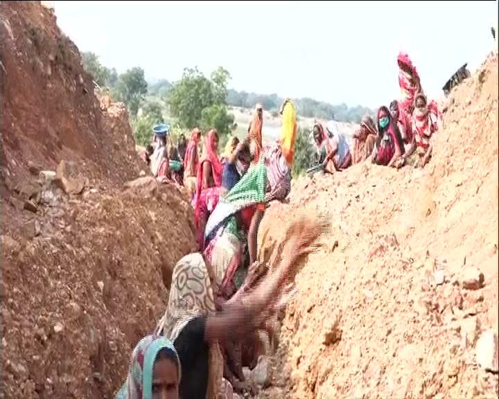 To resolve water crisis, MP village women cut hill to make way for water into pond