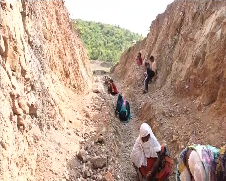 To resolve water crisis, MP village women cut hill to make way for water into pond