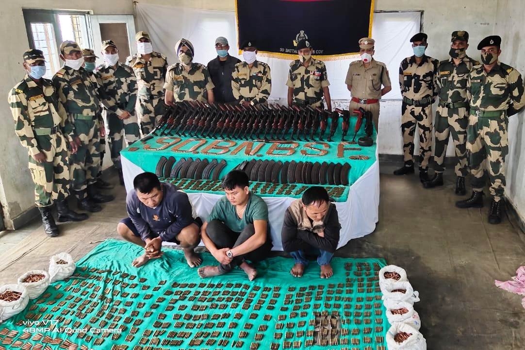 30 automatic rifles, nearly 8,000 cartridges seized; 3 arrested in Mizoram