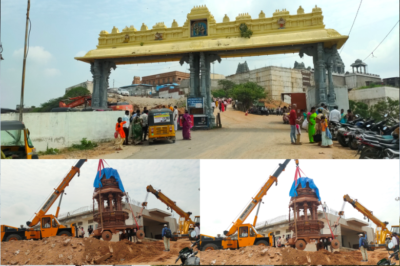 removing welcome arches in yadadri district