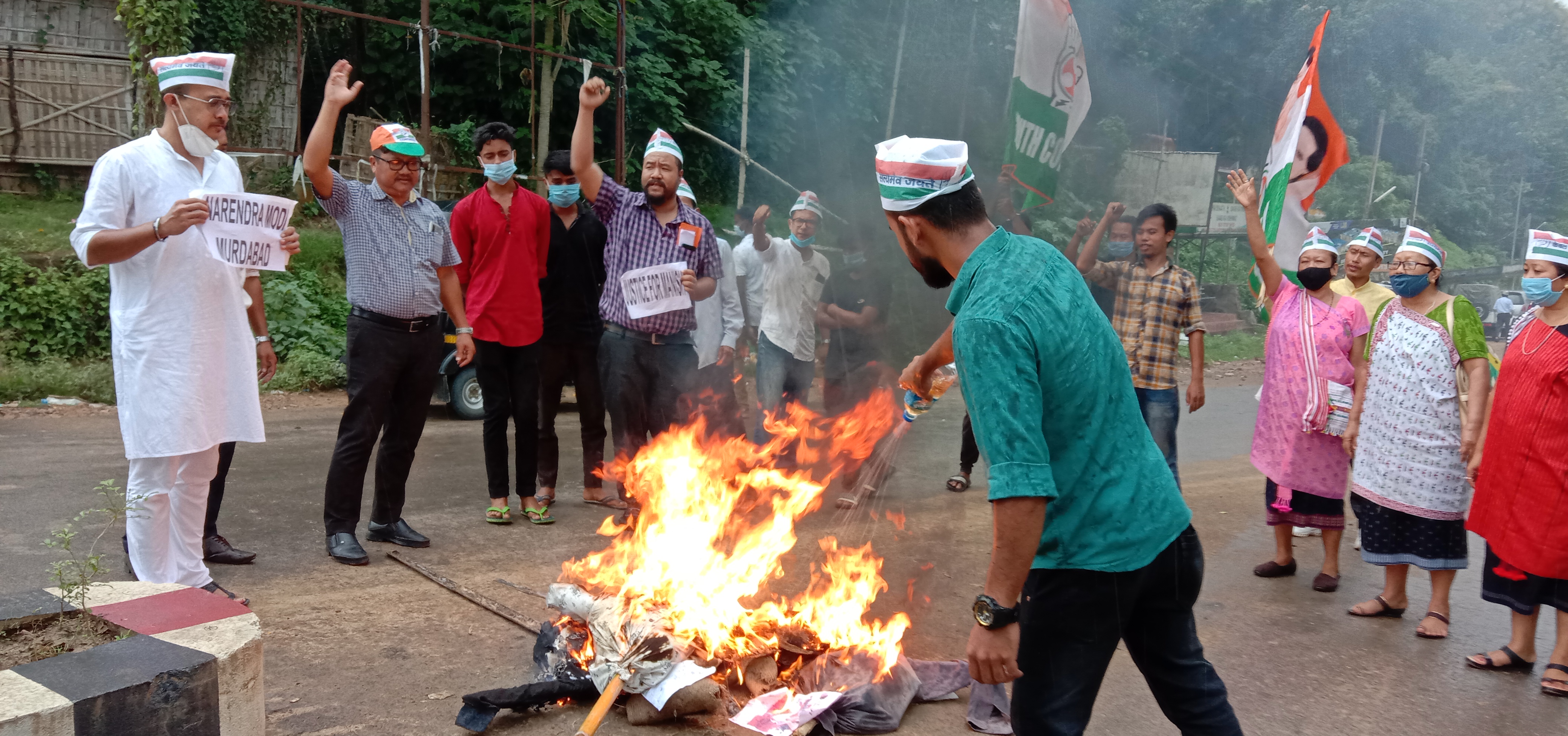 Congress protest in Diphu