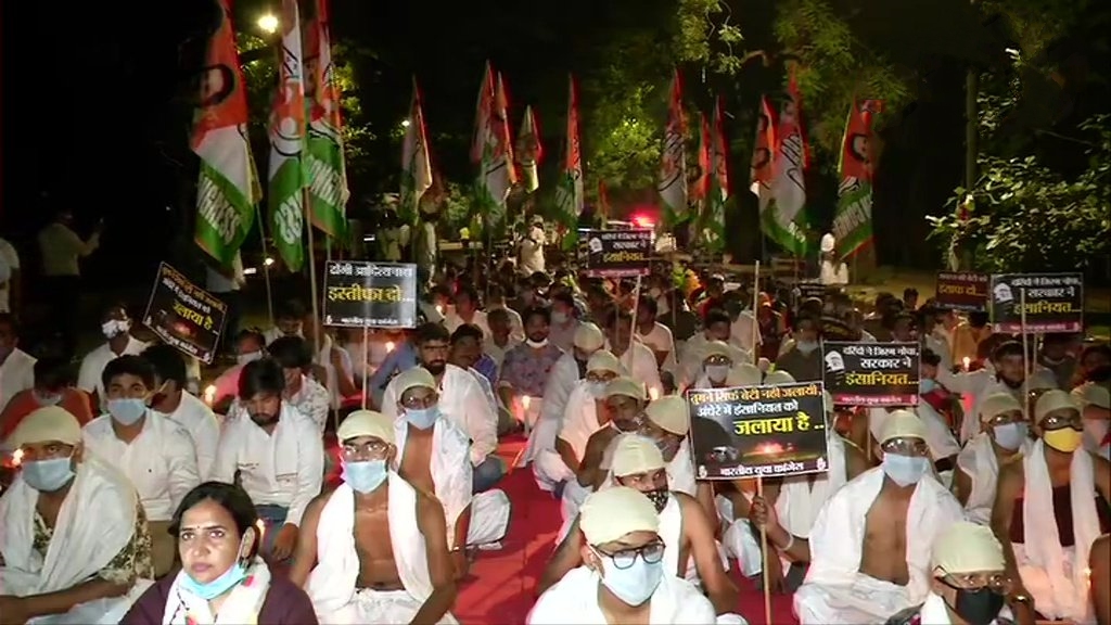 CM Arvind Kejriwal joins protest at Jantar Mantar over as Hathras case