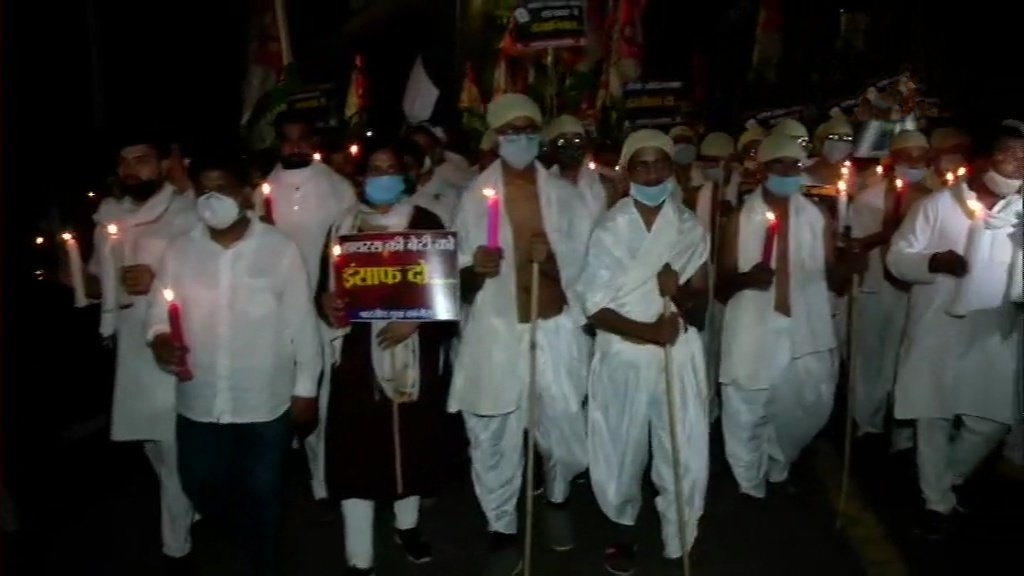 CM Arvind Kejriwal joins protest at Jantar Mantar over as Hathras case